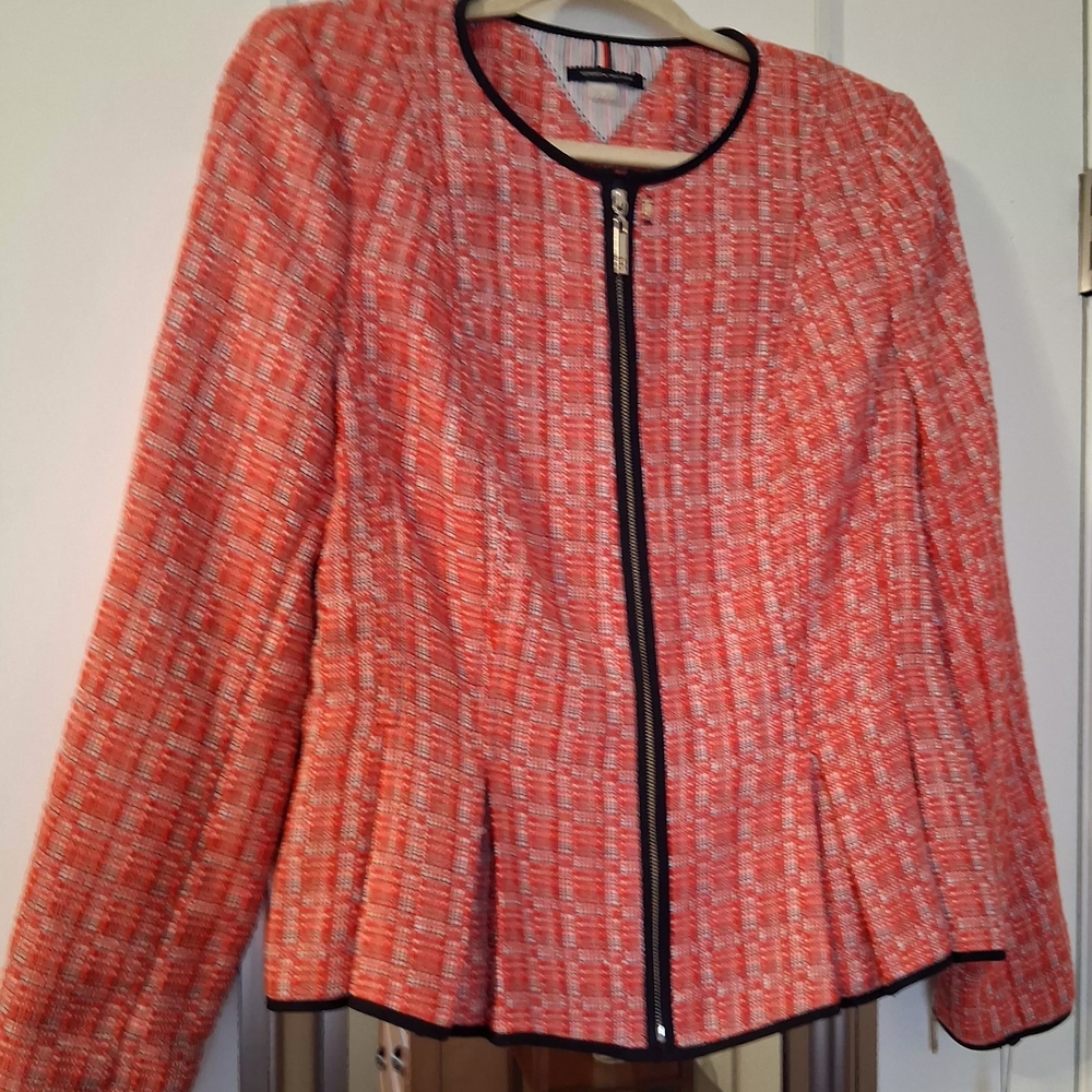 Tommy Hilfiger Women's Red Tweed Blazer Never Worn
